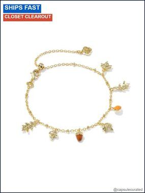 Kendra Scott Autumn Charm Bracelet 14k Gold-Plated Brass Multi Mix Charms